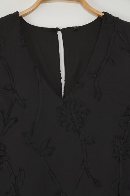 Trendyol Curve Dam Svart Enfärgad Kort / Mini Ärmlös Cocktail Rak Plus size Klänning - Image 5