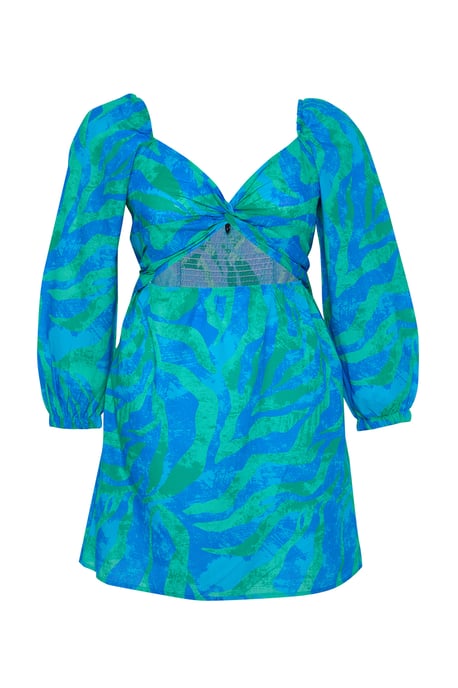 Trendyol Curve Dam Flerfärgad Grafiskt Kort / Mini Lång Strandkläder Rak Plus size Klänning - Image 5