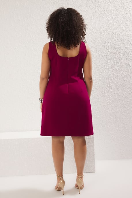 Trendyol Curve Dam Lila Enfärgad Kort / Mini Ärmlös Kväll / Vardag A-linje Plus size Klänning - Image 4