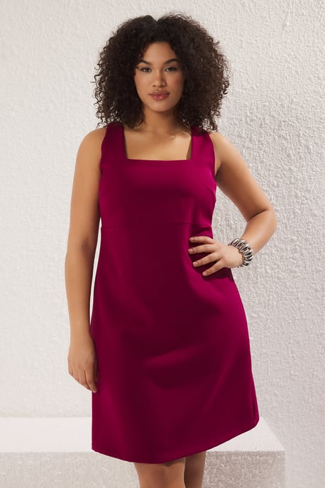 Trendyol Curve Dam Lila Enfärgad Kort / Mini Ärmlös Kväll / Vardag A-linje Plus size Klänning - Image 6