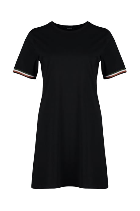 Trendyol Curve Dam Svart Enfärgad Kort / Mini Kort Casual Rak Plus size Klänning - Image 5