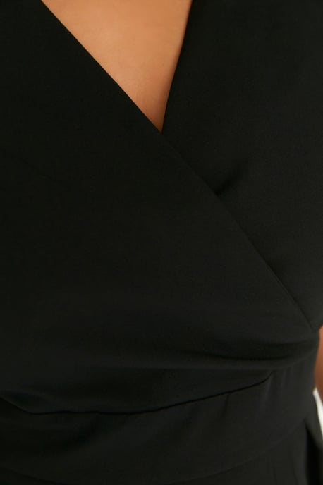 Trendyol Curve Dam Svart Enfärgad Kort / Mini Kort Kväll / Vardag A-linje Plus size Klänning - Image 3