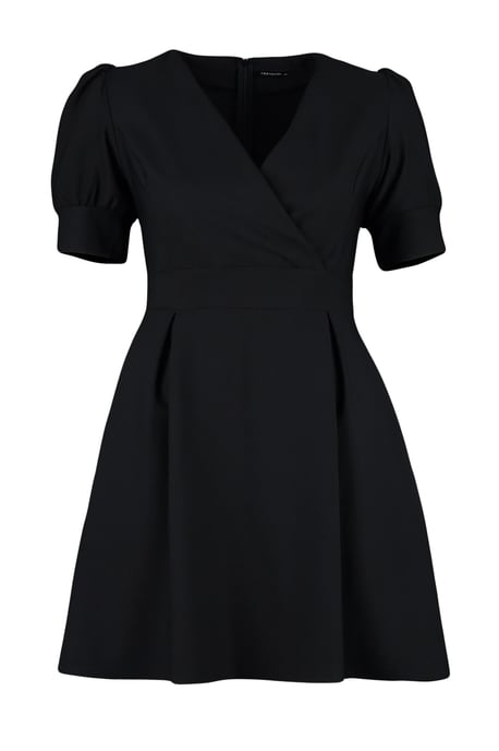 Trendyol Curve Dam Svart Enfärgad Kort / Mini Kort Kväll / Vardag A-linje Plus size Klänning - Image 5