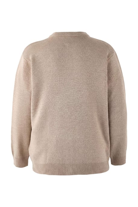 Trendyol Curve Dam Beige Enfärgad Lång Regular fit Plus size Koftor - Image 4