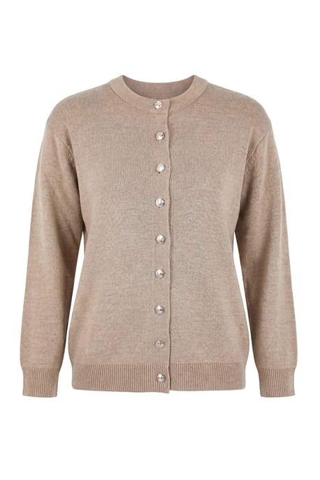 Trendyol Curve Dam Beige Enfärgad Lång Regular fit Plus size Koftor - Image 5