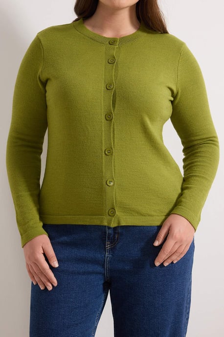 Trendyol Curve Dam Grön Enfärgad Lång Regular fit Plus size Koftor - Image 2