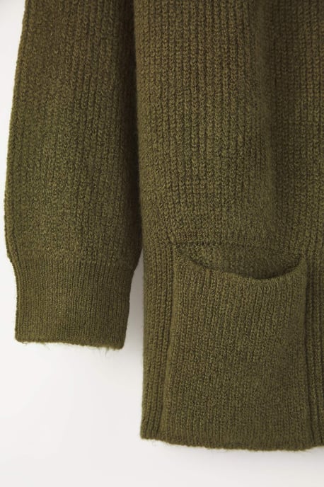 Trendyol Curve Dam Khaki Enfärgad Lång Regular fit Plus size Koftor - Image 5