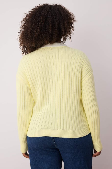 Trendyol Curve Dam Gul Enfärgad Lång Regular fit Plus size Koftor - Image 3