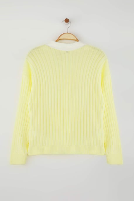 Trendyol Curve Dam Gul Enfärgad Lång Regular fit Plus size Koftor - Image 5