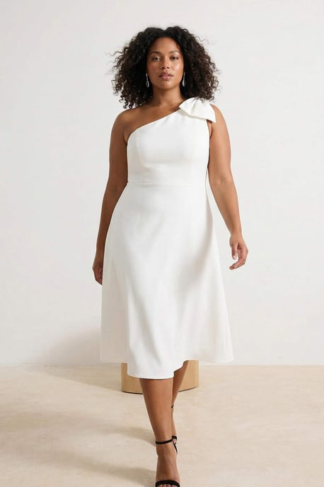 Trendyol Curve Dam Ecru Enfärgad Maxi Ärmlös Elegant/Kväll Bodycon Plus size Klänning - Image 6