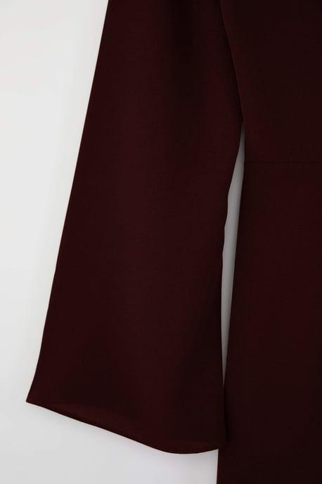 Trendyol Modest Dames Bordeaux Effen Maxi Lang Casual A-lijn Modest Avond Jurken - Image 5