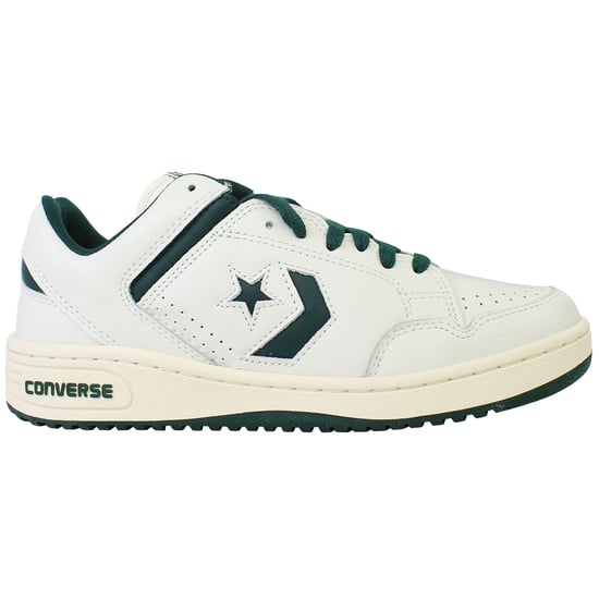 Converse Weapon OX Unisex Off White/Green Trainers - Image 1