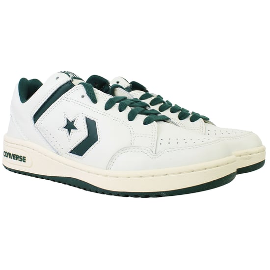 Converse Weapon OX Unisex Off White/Green Trainers - Image 2