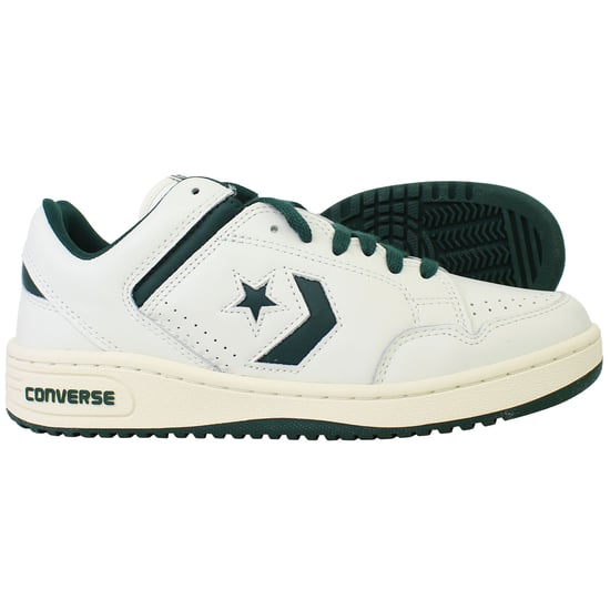 Converse Weapon OX Unisex Off White/Green Trainers - Image 4