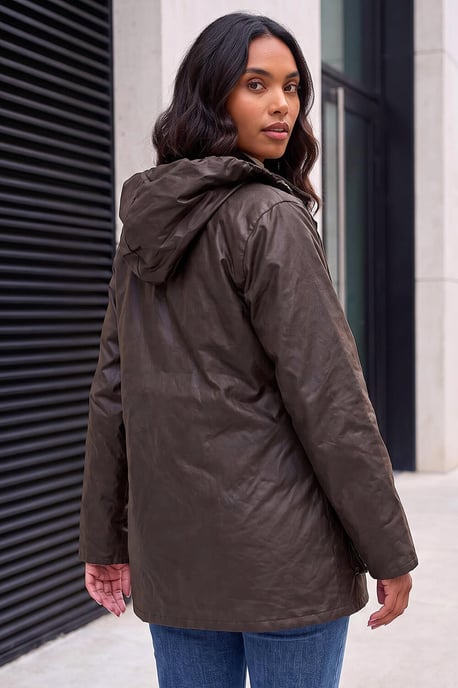 Waxed Longline Coat - Image 4