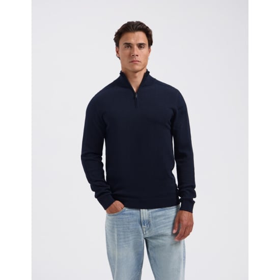 Saint Steve Elwin 70003 dark navy half zip trui - Image 1