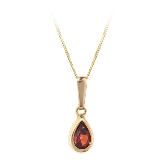 9ct Yellow Gold Birthstone Stud Earring and Pendant Necklace Set - Image 3