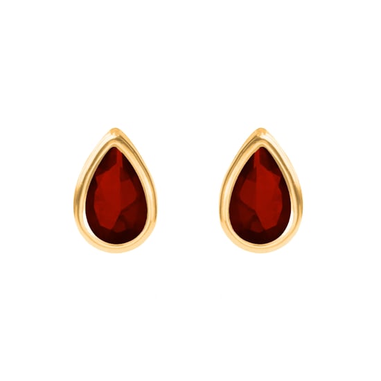 9ct Yellow Gold Birthstone Stud Earring and Pendant Necklace Set - Image 4