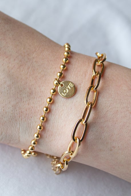 Gold Plated 2 Pack Statement Bracelets - Image 2