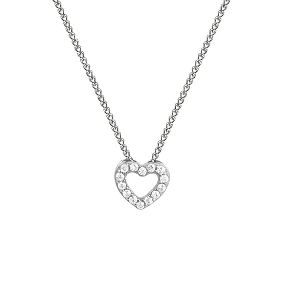 Tiny Heart CZ Pendant Necklace & Stud Earring Set - Image 3
