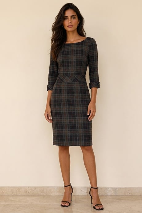 Heritage Plaid Tailored Dress - Image 1