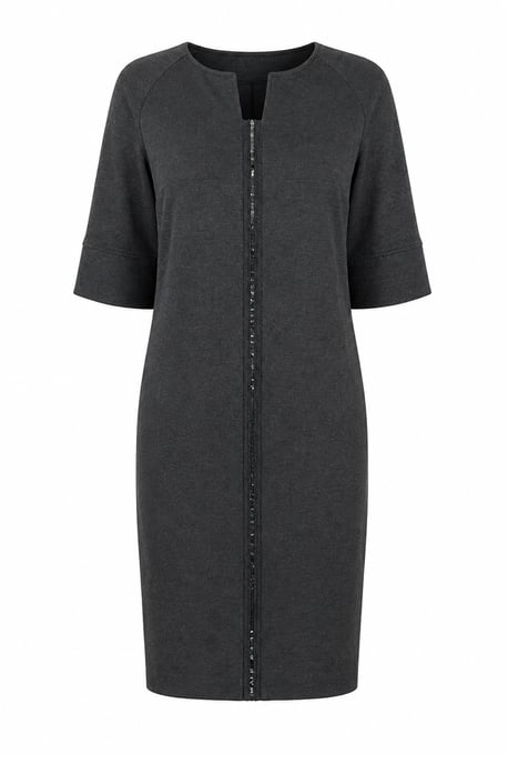 Embellished Front-Line Shift Dress - Image 4