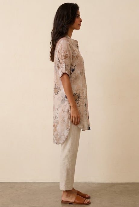 Botanical Breeze Longline Shirt - Image 2