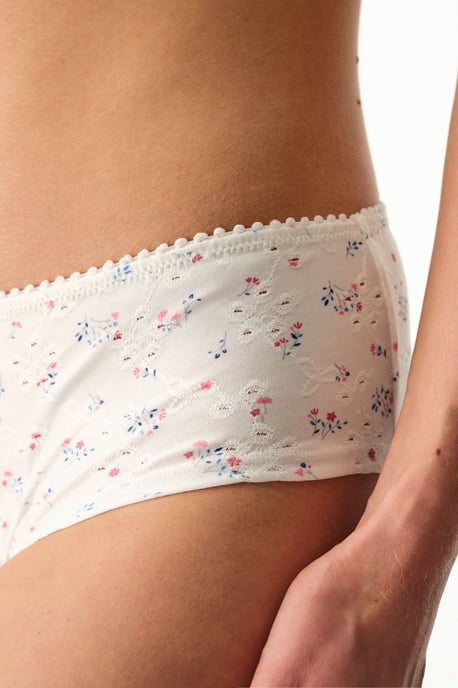 Broken Eyelet Floral High-Waist Boyshort Briefs - Image 3
