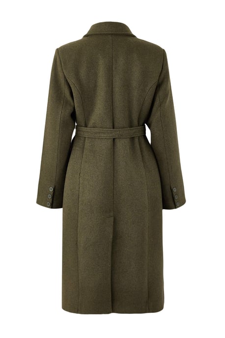 Trendyol Curve Dam Khaki Enfärgad Lång Regular fit Plus size Kappor - Image 4