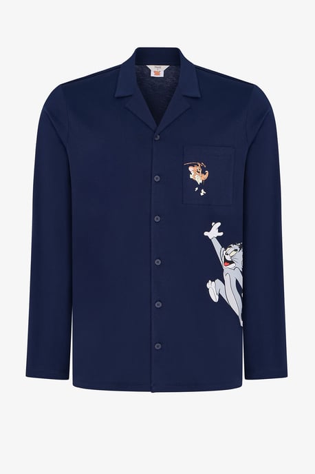 Men's Tom&jerry Long Sleeve Shirt Trousers Pajama Set - Image 2