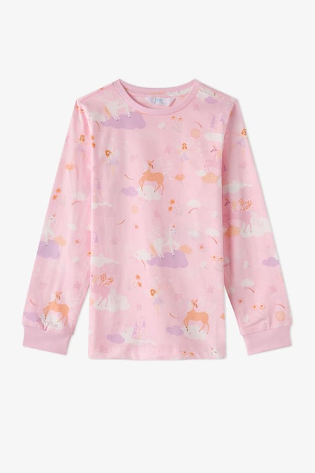 Girls' Fly Repeat Cotton Long Sleeve Pajama Set - Image 2