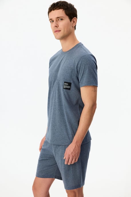 Men's Soft Short Sleeve Shorts Pajama Set - Image 3