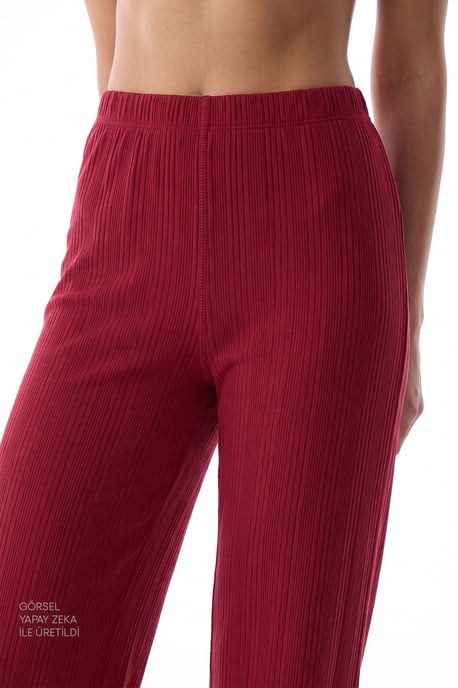 Lana Ribbed Long Sleeve Shirt Trousers Pyjama Set - Image 4
