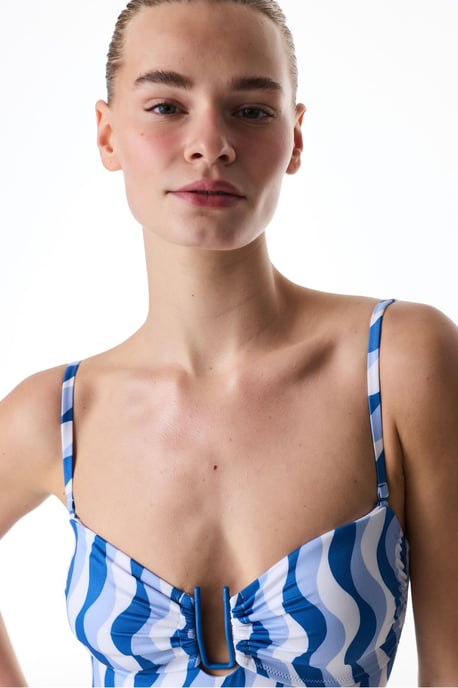 Gloria Strapless Striped Swimsuit - Image 4