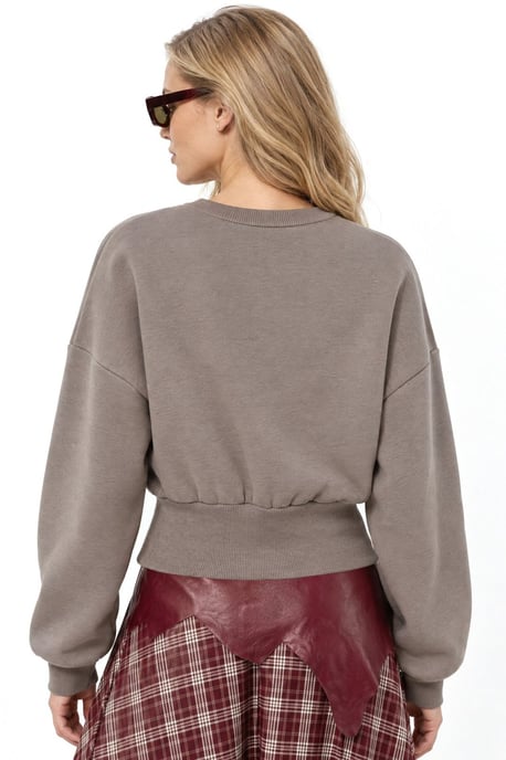 Women's Crop Crew Neck Sweatshirt - Image 4