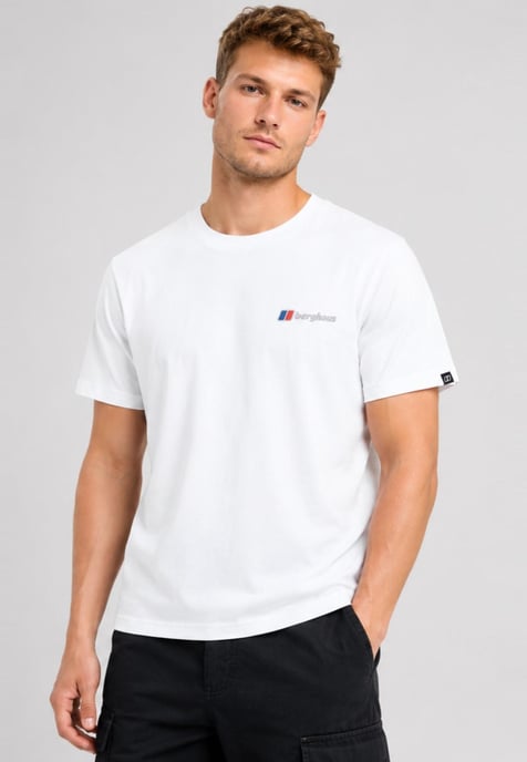 Berghaus Mens Mountain Metrics Tee in White - Image 1