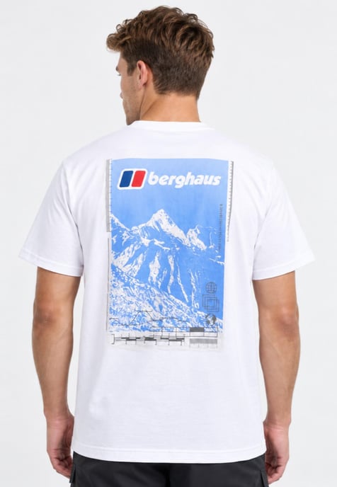 Berghaus Mens Mountain Metrics Tee in White - Image 2