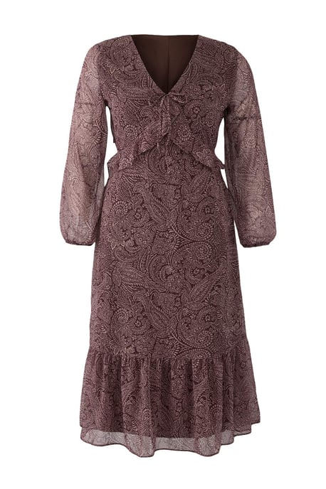 Trendyol Curve Dam Flerfärgad Paisley Maxi Lång Kväll / Vardag A-linje Plus size Klänning - Image 4