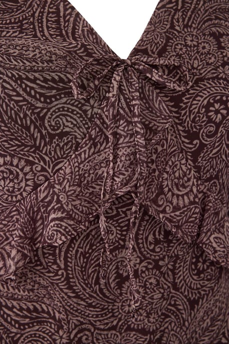 Trendyol Curve Dam Flerfärgad Paisley Maxi Lång Kväll / Vardag A-linje Plus size Klänning - Image 5