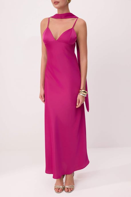 TRENDYOLMİLLA Dames Roze Effen Maxi Mouwloos Stijlvol/Avond A-lijn Jurken - Image 2