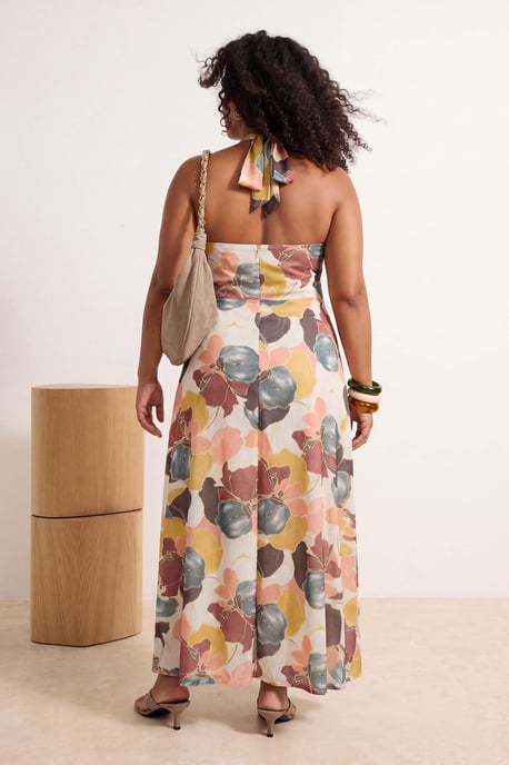 Trendyol Curve Dam Flerfärgad Grafiskt Maxi Ärmlös A-linje Plus size Klänning - Image 2