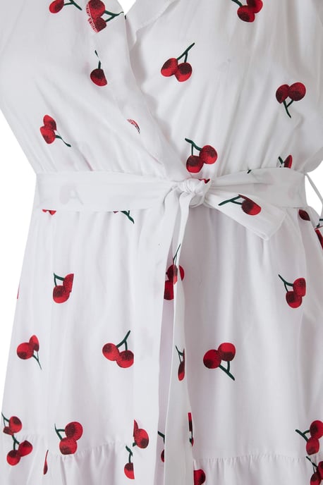 Trendyol Curve Dam Flerfärgad Grafiskt Maxi Ärmlös Casual A-linje Plus size Klänning - Image 4