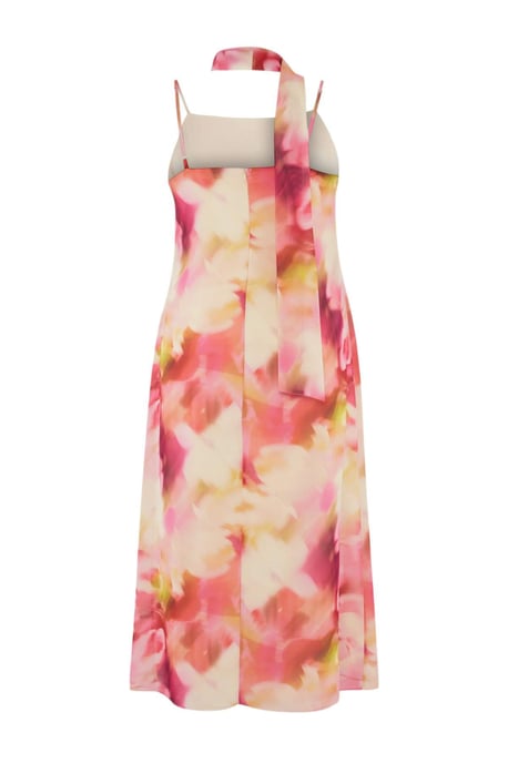 Trendyol Curve Dam Flerfärgad Blommig Maxi Ärmlös Rak Plus size Klänning - Image 5
