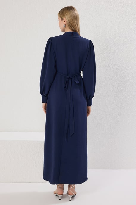 Trendyol Modest Women's Dark blue Plain Maxi Long Casual Shift Modest Dresses - Image 3