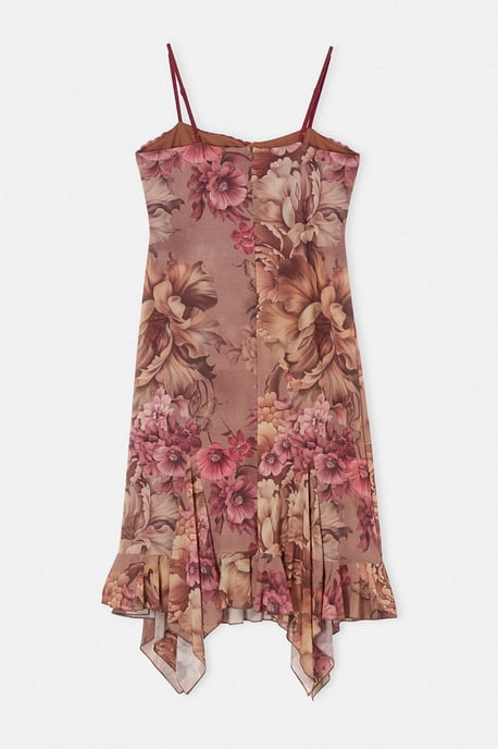 Trendyol Curve Dam Flerfärgad Blommig Maxi Ärmlös Elegant/Kväll Rak Plus size Klänning - Image 5
