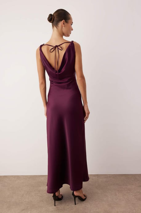 TRENDYOLMİLLA Dam Lila Enfärgad Maxi Ärmlös Elegant/Kväll A-linje Klänningar - Image 3