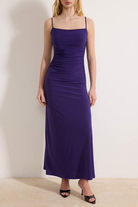 TRENDYOLMİLLA Dames Paars Effen Maxi Mouwloos Casual A-lijn Jurken - Image 2