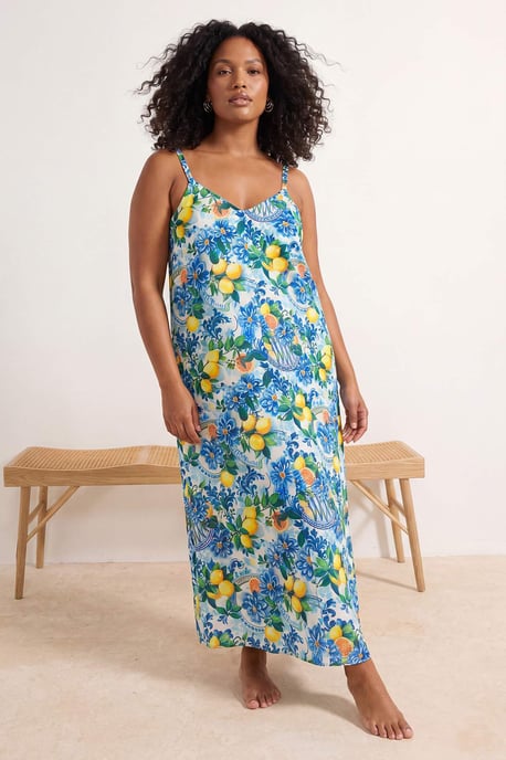 Trendyol Curve Dam Flerfärgad Enfärgad Maxi Ärmlös Strandkläder A-linje Plus size Klänning - Image 6
