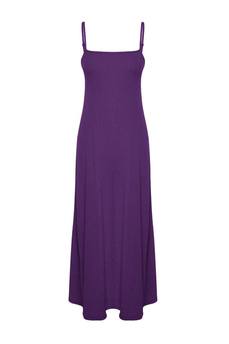 TRENDYOLMİLLA Dames Paars Effen Maxi Mouwloos Casual A-lijn Jurken - Image 5