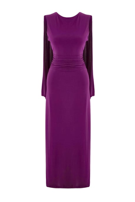 TRENDYOLMİLLA Dames Paars Effen Maxi Mouwloos Stijlvol/Avond Recht Avond & Gala Jurk - Image 5